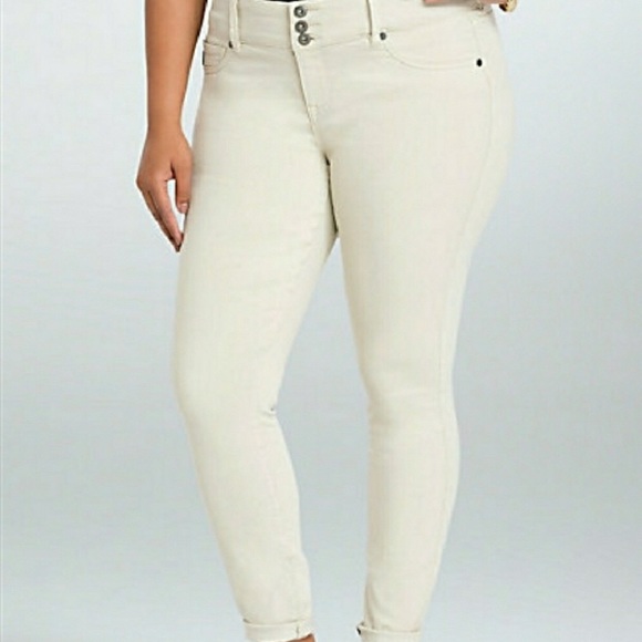 cream colored jeggings